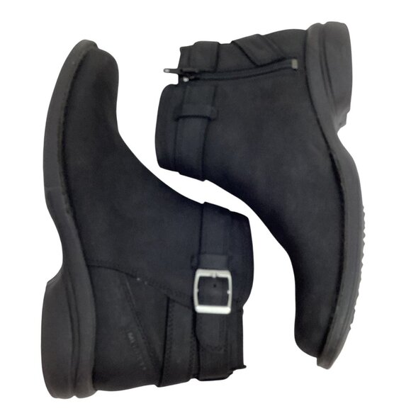 Merrell Andover Bluff Waterproof Womens 8 Nubuck Leather Ankle Booties Black Buc - Picture 10 of 13